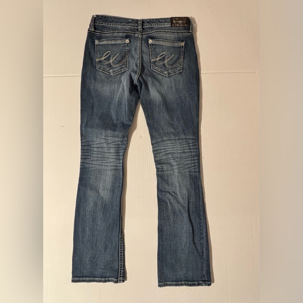 Express Jeans Stella Low Rise Barely Boot Cut Women's Size 8R Regular Stretch